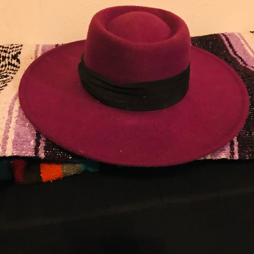 Purple Wide Brim Bolero Hat